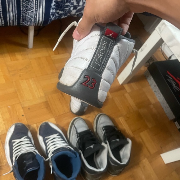 Jordan 12 obsidian , Jordan 12 jumpman white grey, Jordan 3 wolf grey - Picture 2 of 10
